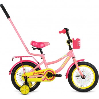 Велосипед FORWARD FUNKY 14", коралловый/фиолетовый, 2021 Велосипед FORWARD FUNKY 14", коралловый/фиолетовый, 2021
