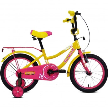 Велосипед FORWARD FUNKY 16 (2022) желтый/фиолетовый Велосипед FORWARD FUNKY 16 (2022) желтый/фиолетовый