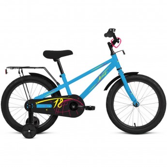 Велосипед FORWARD METEOR 18" (1 ск.) 2023, голубой Велосипед FORWARD METEOR 18" (1 ск.) 2023, голубой