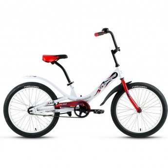 Велосипед FORWARD SCORPIONS 20 1.0 (2020) белый/красный Велосипед FORWARD SCORPIONS 20 1.0 (2020) белый/красный