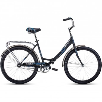 Велосипед FORWARD SEVILLA 26 1.0 (2020) черный/белый мат. Велосипед FORWARD SEVILLA 26 1.0 (2020) черный/белый мат.