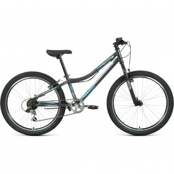 Велосипед FORWARD TITAN 24 1.2, рама 12", 2020-2021, темно-серый/бирюзовый Велосипед FORWARD TITAN 24 1.2, рама 12", 2020-2021, темно-серый/бирюзовый