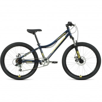 Велосипед FORWARD TITAN 24 2.0 D, рама 12", 2022, темно-синий/золотой Велосипед FORWARD TITAN 24 2.0 D, рама 12", 2022, темно-синий/золотой